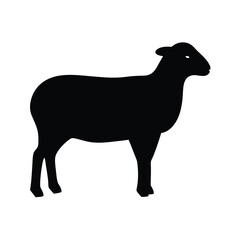 sheep vector silhouette icon - , ideal for wildlife, safari, and animal-themed illustrations.
