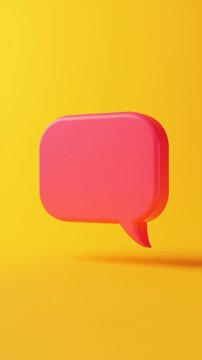 A stylized speech bubbles against a bright background.