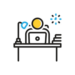 Multi color icon for employer