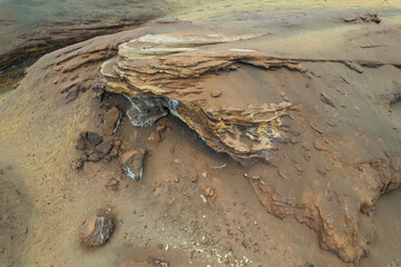 Mountains of mineral in Sao Domingos Mines, Alentejo, Portugal