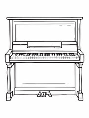 Fototapeta premium Piano Line Art A Creative Fusion of Sound.eps