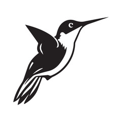 Hummingbird icon isolated on white background