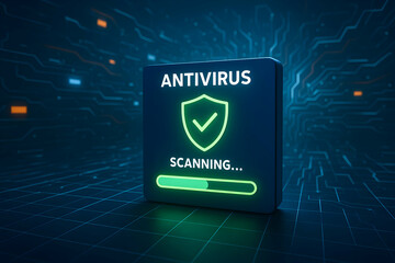 Antivirus software scanning for threats.