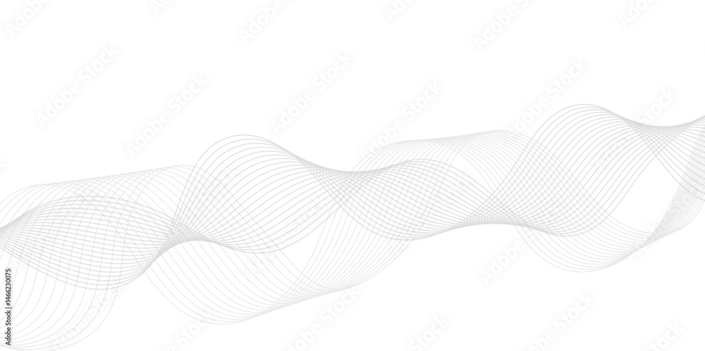 Poster abstract wavy curve lines background. modern template abstract design flowing particles wave digital