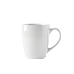 Blank White Mug Mockup isolated on a transparent background.