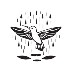 Hummingbird icon isolated on white background