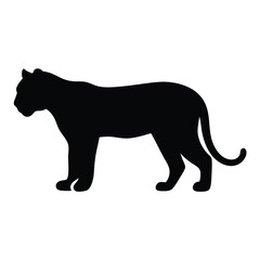 tiger vector silhouette icon - , ideal for wildlife, safari, and animal-themed illustrations.