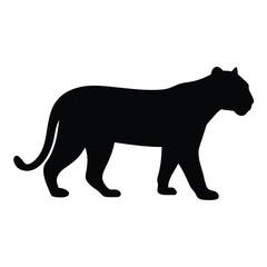 tiger vector silhouette icon - , ideal for wildlife, safari, and animal-themed illustrations.