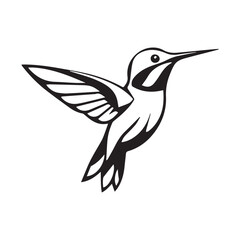 Hummingbird icon isolated on white background