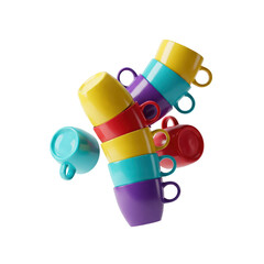 multicolored stacking cups