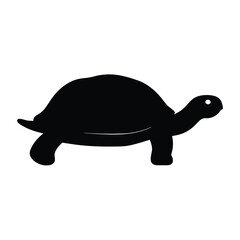 tortoise vector silhouette icon - , ideal for wildlife, safari, and animal-themed illustrations.
