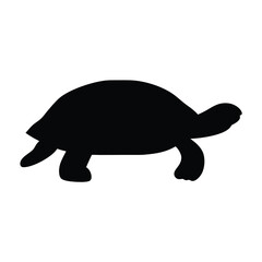 tortoise vector silhouette icon - , ideal for wildlife, safari, and animal-themed illustrations.
