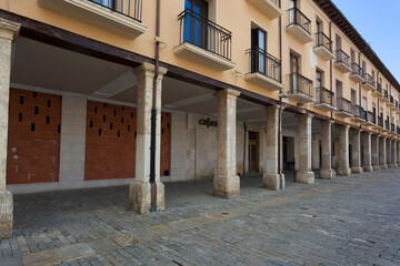 Mayor square in Palencia, Castilla y Leon, Spain