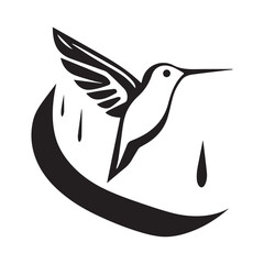 Hummingbird icon isolated on white background
