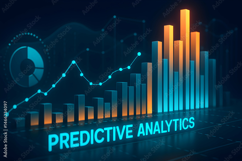 Aufkleber visual data representation with analytics graphics.