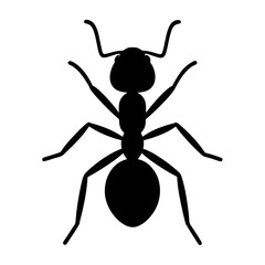 ant vector silhouette icon - , ideal for wildlife, safari, and animal-themed illustrations.