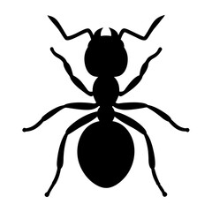 ant vector silhouette icon - , ideal for wildlife, safari, and animal-themed illustrations.