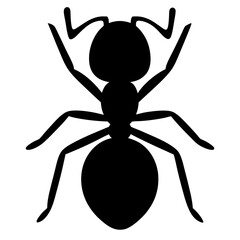 ant vector silhouette icon - , ideal for wildlife, safari, and animal-themed illustrations.