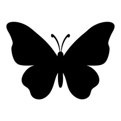 butterfly vector silhouette icon - , ideal for wildlife, safari, and animal-themed illustrations.