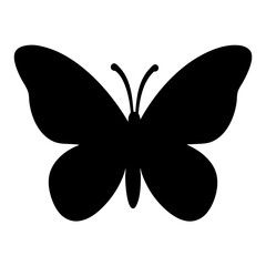 butterfly vector silhouette icon - , ideal for wildlife, safari, and animal-themed illustrations.