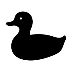 duckling vector silhouette icon - , ideal for wildlife, safari, and animal-themed illustrations.