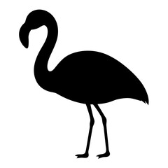 flamingo vector silhouette icon - , ideal for wildlife, safari, and animal-themed illustrations.
