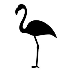 flamingo vector silhouette icon - , ideal for wildlife, safari, and animal-themed illustrations.