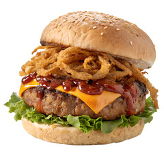 Chipotle burger isolation on transparent background