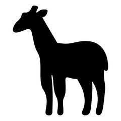 giraffe vector silhouette icon - , ideal for wildlife, safari, and animal-themed illustrations.