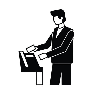 Credit Card Payment Terminal Vector Illustration