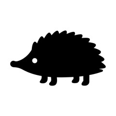 hedgehog vector silhouette icon - , ideal for wildlife, safari, and animal-themed illustrations.