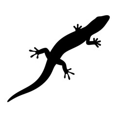 lizard vector silhouette icon - , ideal for wildlife, safari, and animal-themed illustrations.
