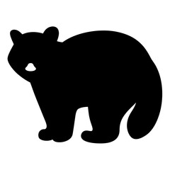raccoon vector silhouette icon - , ideal for wildlife, safari, and animal-themed illustrations.