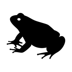 toad vector silhouette icon - , ideal for wildlife, safari, and animal-themed illustrations.