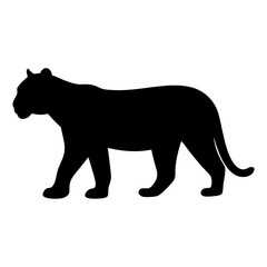 tiger vector silhouette icon - , ideal for wildlife, safari, and animal-themed illustrations.