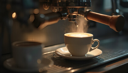 espresso coffee in a cup