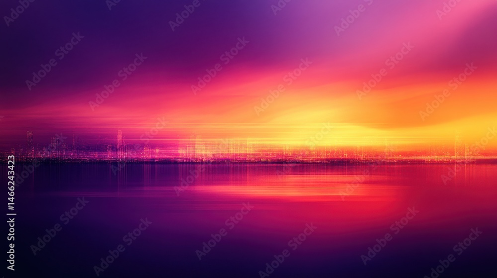 Poster a captivating, ultra-realistic photograph of a blurred purple and orange gradient, with a slight vig