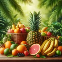 "Tropical Harvest: A Feast of Nature’s Sweetest Gifts"