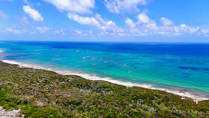 Fototapeta premium vista aérea de playas de Tulum