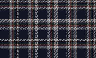Seamless plaid, navy, red, white, green, classic and unique feel, suitable for designing clothes such as skirts and pants, adding a distinctive and unique style.