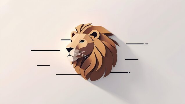 Vector logo of lion head