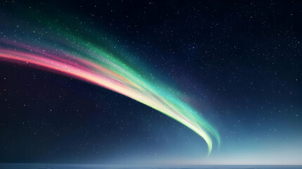 Fototapeta premium Aurora Borealis Over Frozen Landscape