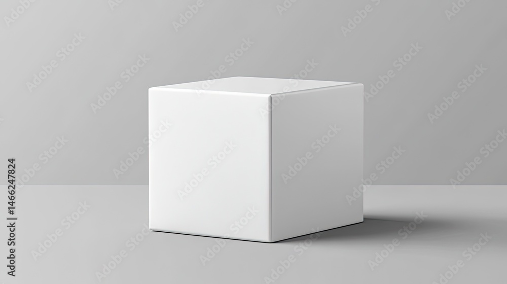 Poster blank box on transparent background for packaging and product display
