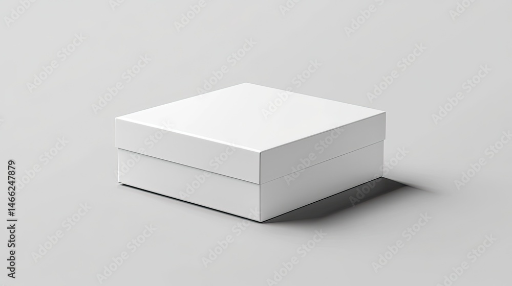 Poster a transparent background with a blank box for product display and packing