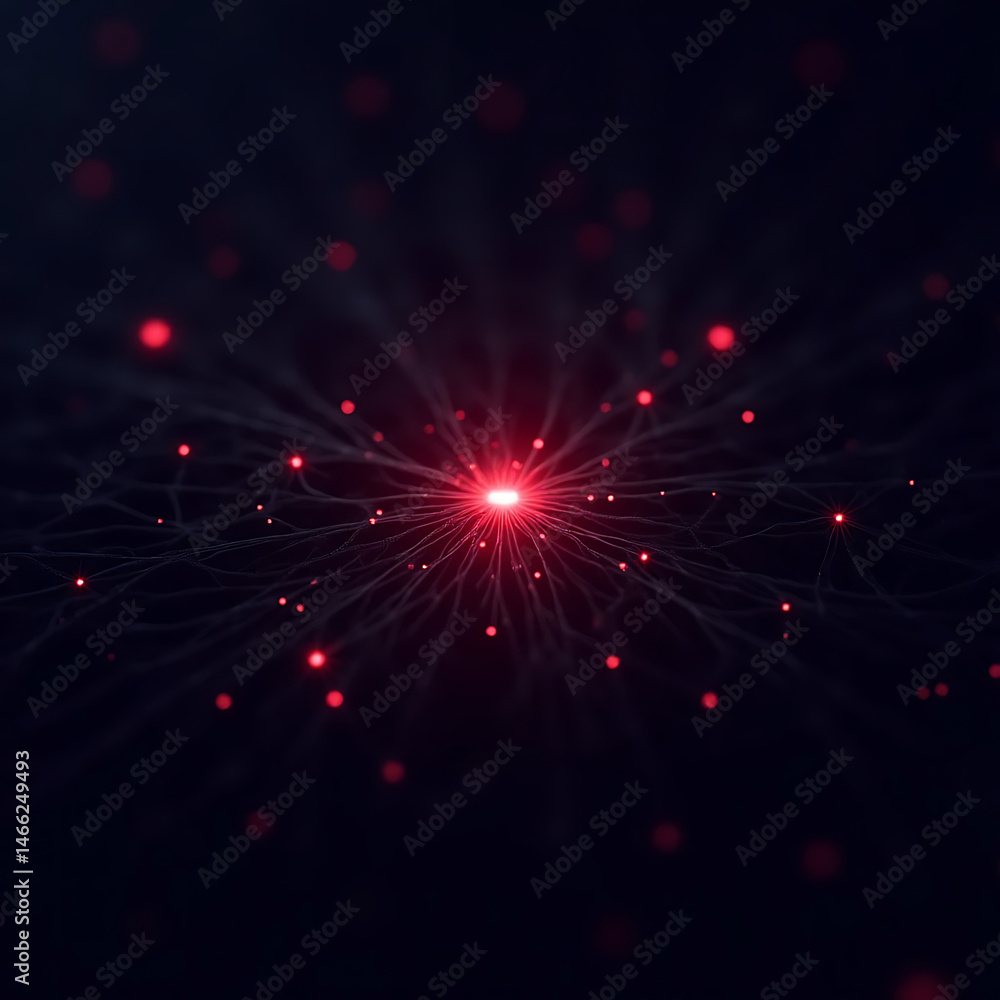 Poster dynamic light burst event abstract space digital artwork dark background close-up energy flow