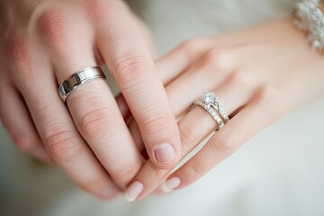 Rings, Symbolizing Love A Close-Up of Wedding Bands and Forever Promises