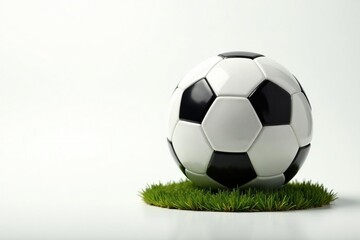 Obraz premium New, pristine football on pure white backdrop, seamless, gridiron