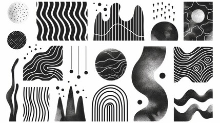 Abstract Minimal Geometric Shape Line Art Contemporary Stripe Pattern Mid Century Aesthetic Clean Lines