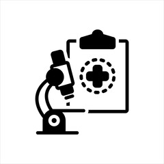 Vector solid black icon for Laboratory tests