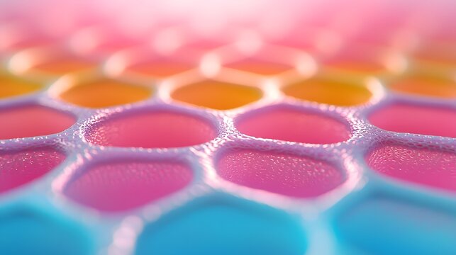 Colorful Plastic Mesh Net Texture Background
